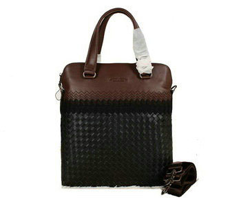 Bottega Veneta intrecciato VN tote 1153068-1 black&brown